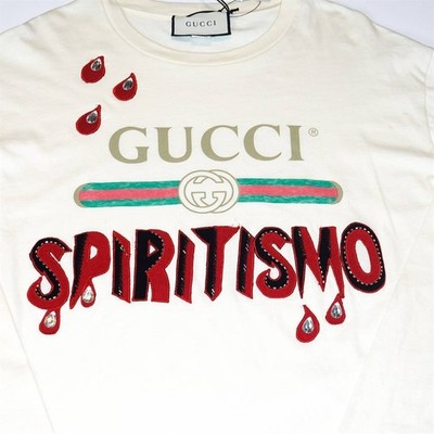 Gucci Spiritismo Oversized Long Sleeve T-shirt Cream | Size L 