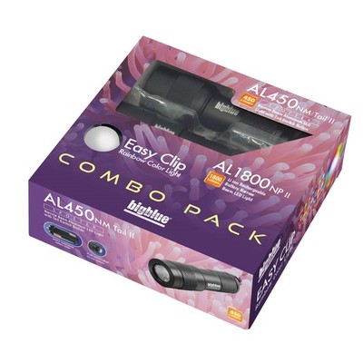 BigBlue Combo Pack 1800 Lumens LED Light Scuba Diving AL1800NP-II + AL450NT-II