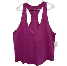 Free People Keep Rolling Racerback Tank Scoop Neck NWT Size Large Vivacious Viol