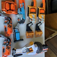 Lot Of 7 Nerf Blasters Flipfury, Hammershot, Zombie Strike, Lawbringer, Ultra