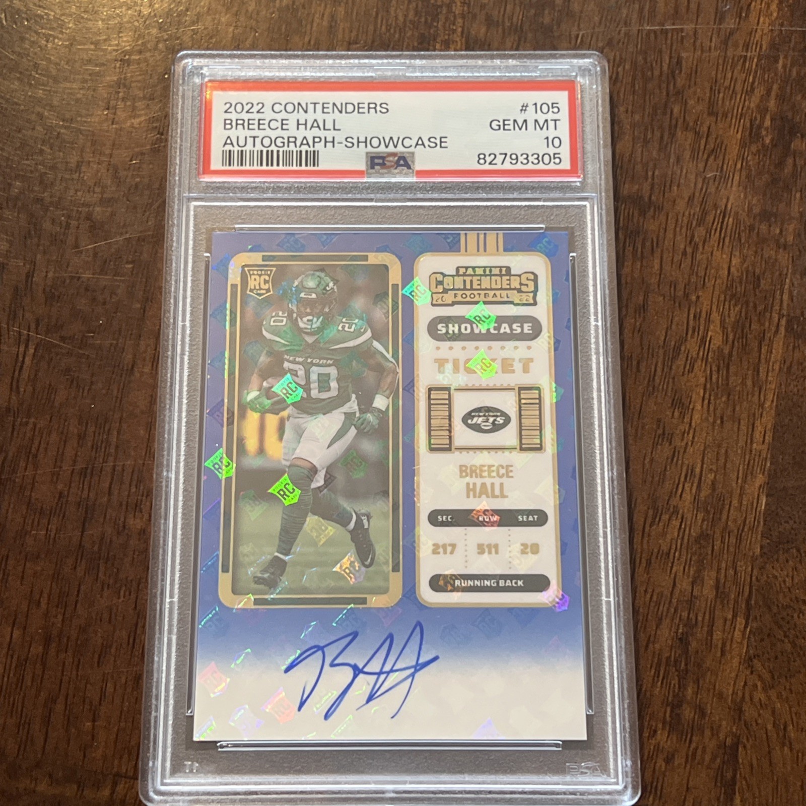 Breece Hall Panini Contenders #105 Autograph-Showcase