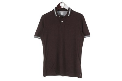 Eleventy Platinum Polo T-Shirt Size S Brown Collared Shirt Streetwear
