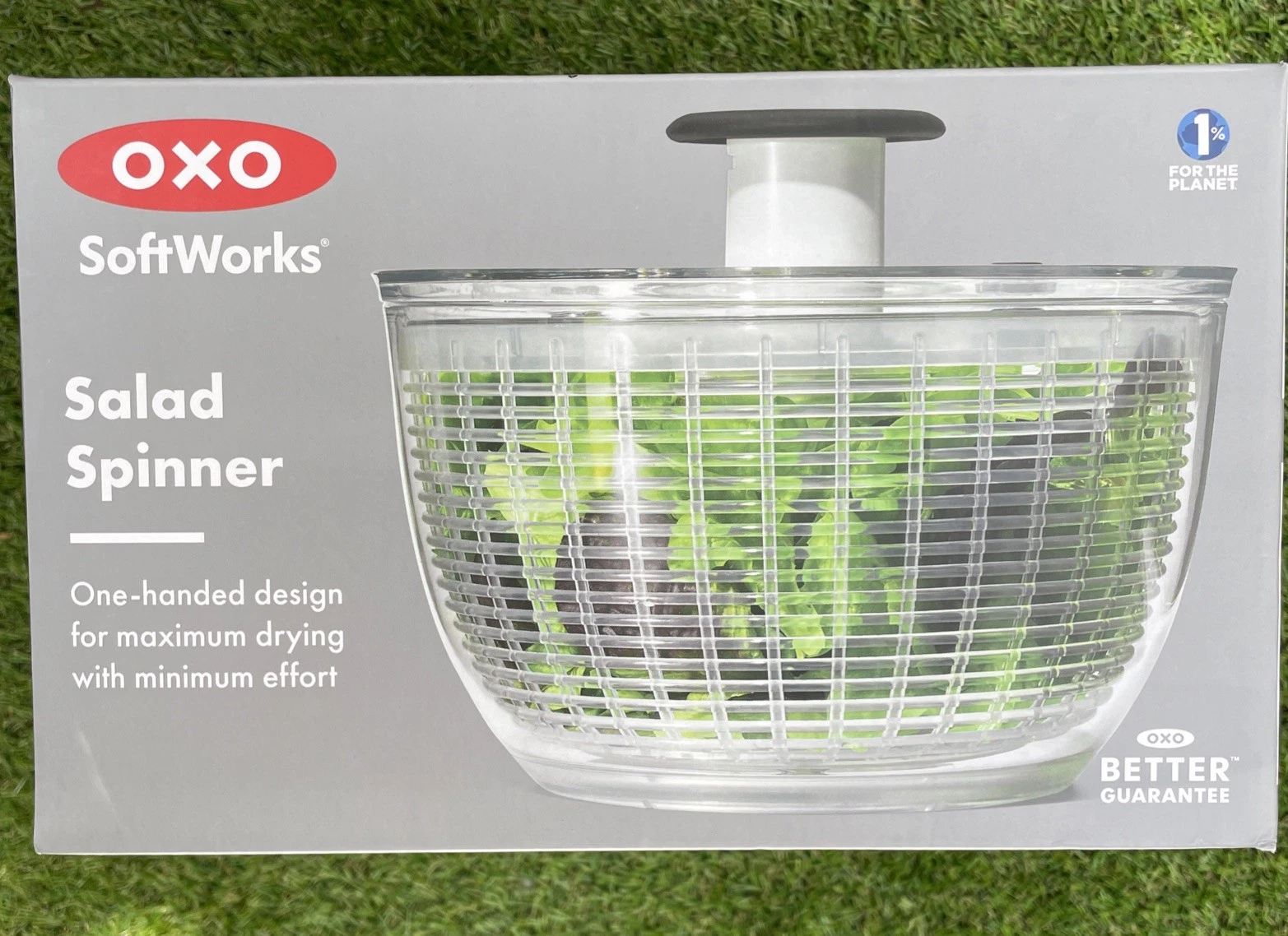 OXO Softworks Salad Spinner 1045421 Soft Push Handle Basket/Bowl/Lid Brand New