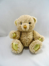 Vintage DAKIN 1988 Gold Glitter Christmas Teddy Bear Plush Stuffed Animal