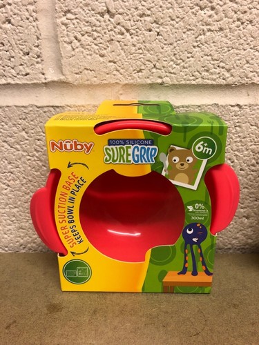 NUBY SUREGRIP SILICONE BOWL 6M+ SUCTION BASE WITH HANDLES - Picture 7 of 8