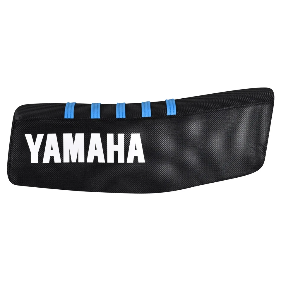 Capa de assento Yamaha IT 175 Gripper 1997-999 TODA PRETA/AZUL CLARO RIB IRONON #332 - Imagem 2 de 4