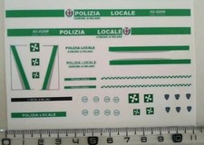 Kit Adesivi 1/43 Polizia Locale Milano no decals tipografia Rif General 