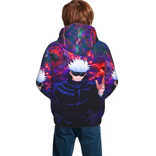 Satoru Gojo Jujutsu Kaisen Teens Hoodies Casual Pullover Sweatshirts 7-20 Years - Picture 22 of 33