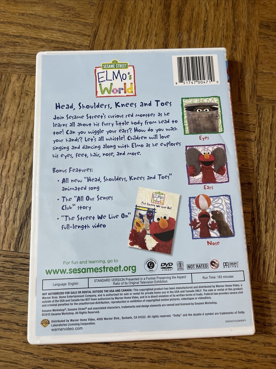 Elmo's World Head Shoulders Knees And Toes DVD 851747004710