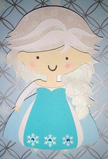 Frozen Elsa Paper Die Cut Paper Doll Scrapbook Embellishment