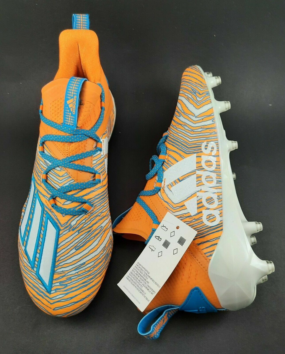adidas Mens Adizero 10.0 Zubaz Miami Football Cleats Orange  display picture 3