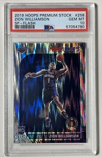 2019-20 Hoops Premium Stock #258 ZION WILLIAMSON RC - SP Flash Variation! PSA 10