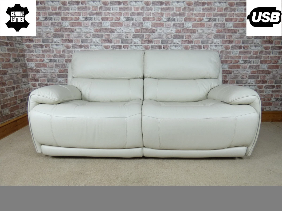 LINK 3 Seater Power Recliner 100 Top Grain Leather Sofa in Star