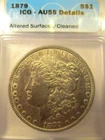 1879  MORGAN SILVER DOLLAR AU55 ICG