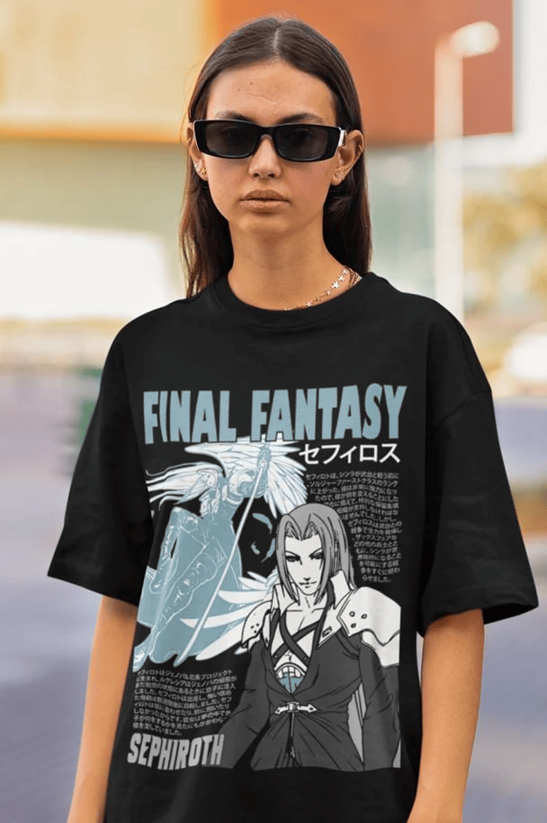 Starry Mako Reactor T-shirt FF7 Final Fantasy Merch Moogle Anime