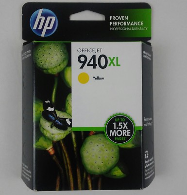 HP Officejet 940XL Yellow Ink Cartridge C4909AN Option 140 Genuine New EXP 2013