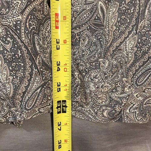 Jones New York Skirt Womens 8 Gray Silk Paisley Lined Maxi - Picture 3 of 10