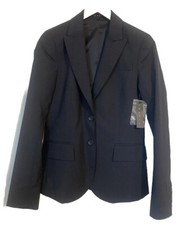 Theory Womens Nettie Two Button Blazer Jacket Navy Blue Size 4 NWT