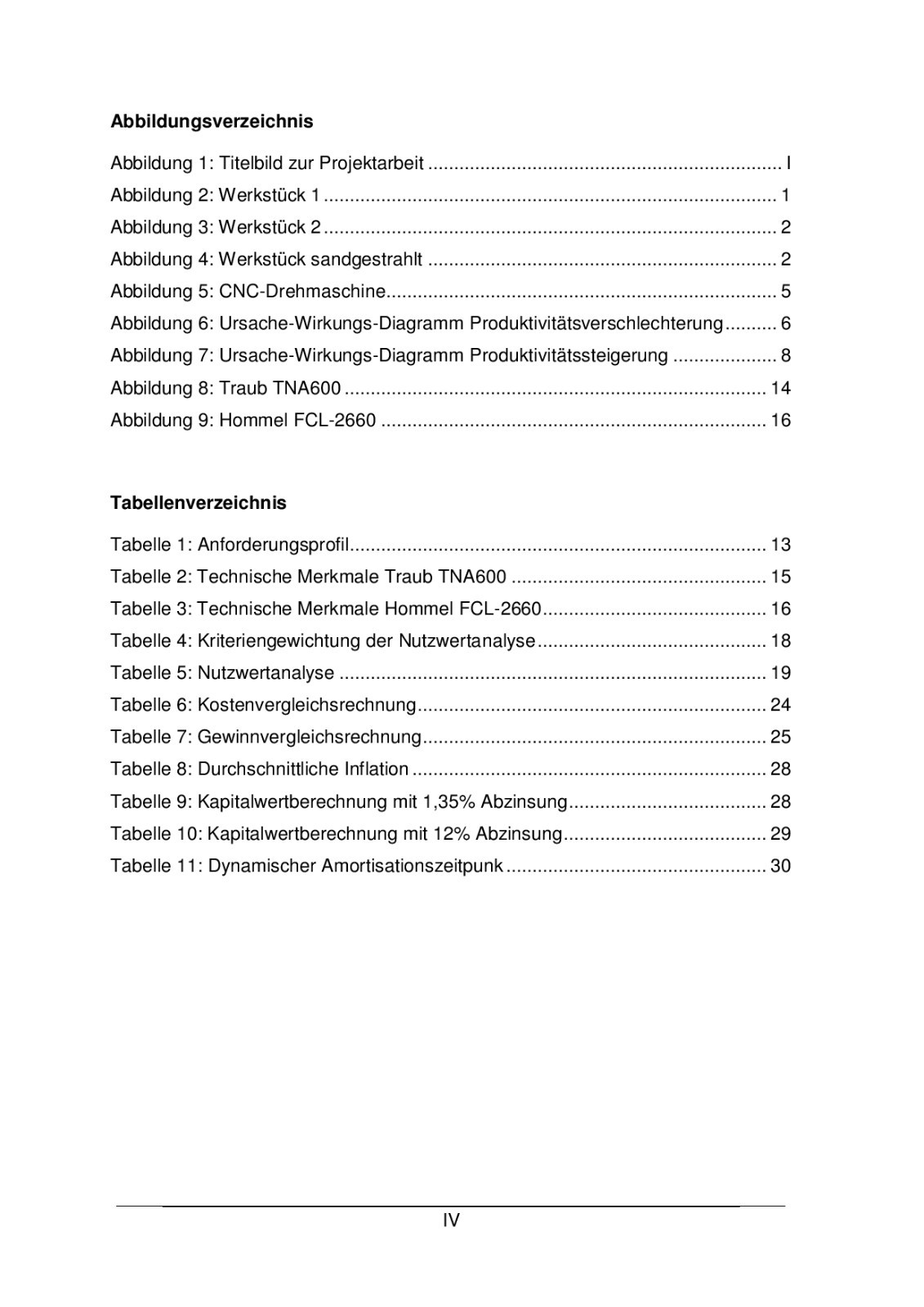 Technischer Betriebswirt TBW Projektarbeit Präsentation IHK CNC Investition