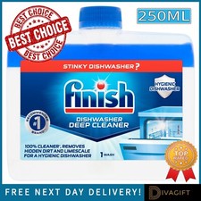 FINISH DISHWASHER MACHINE CLEANER DEEP CLEANS DIRT & LIMESCALE REMOVER 250ML NEW