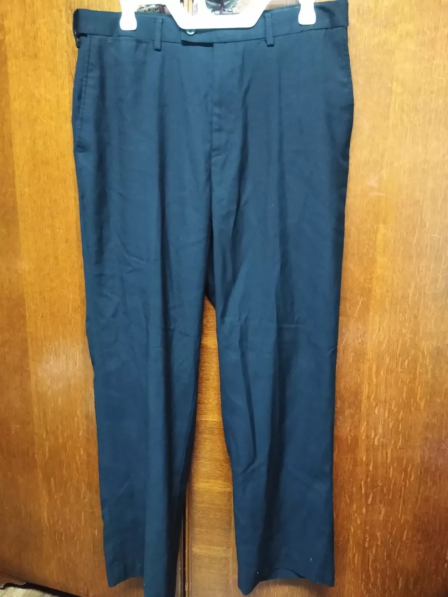 Men's Louis Raphael Rosso Modern Fit Dress Pants Size 33x32 Black