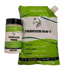 Equine Daily Preventative Powder Horses Dry Shampoo 8 oz + 18 oz Refill Ex 06/26
