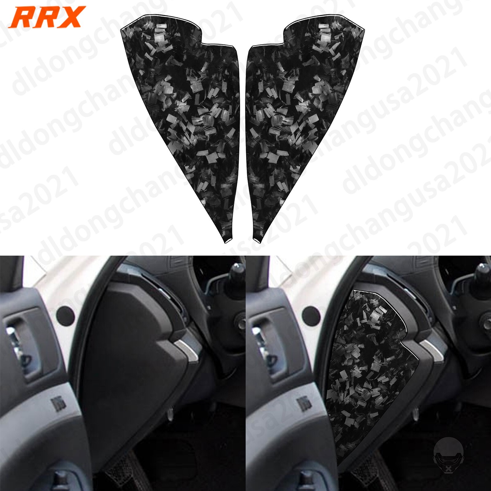 Forged Carbon Fiber Front Slot Dashboard Side Panel Cover For Infiniti G37 07-09