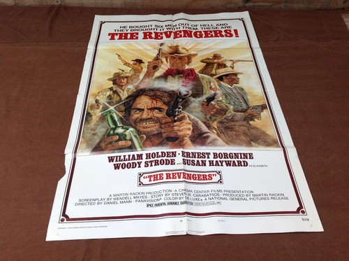 1972 The Revengers Original Movie House Full Sheet Poster