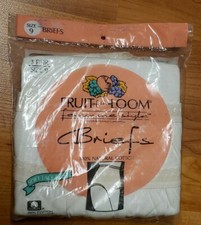 Vtg 1990 Fruit of the Loom Feminine Style Briefs 9 Cotton Lace 3pr White Panties