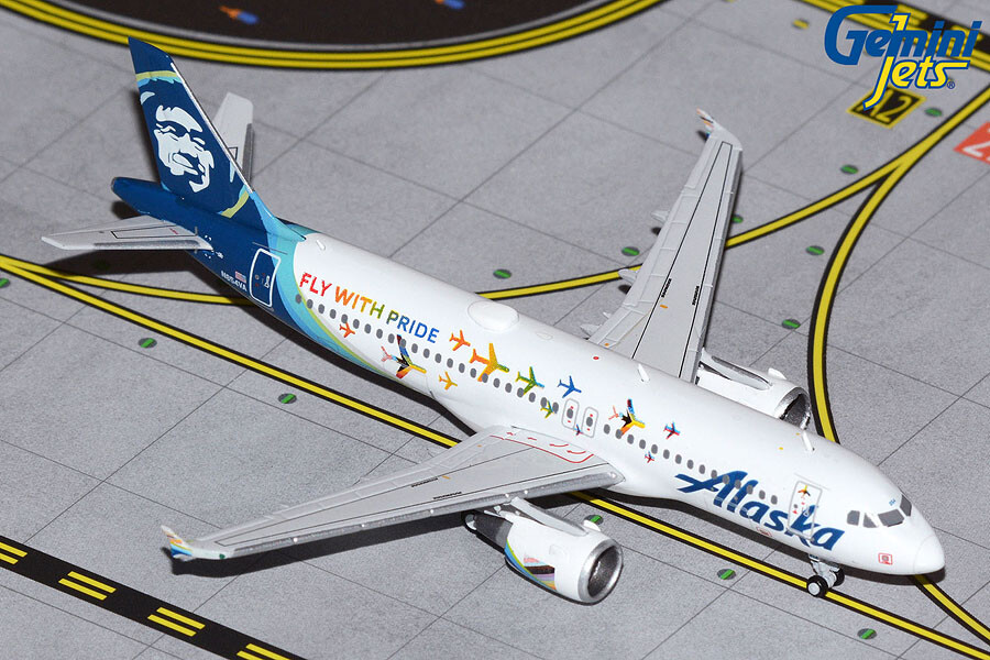 GEMINI JETS ALASKA AIRLINES FLY WITH PRIDE A320-200 1:400