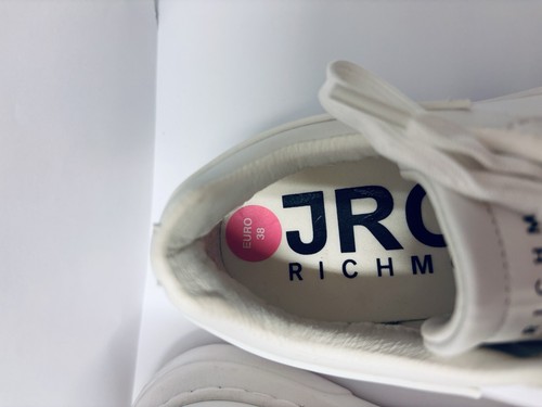 John Richmond Sneaker Damen Gr. 38 Weiß Schuhe Luxus Designer Kunstleder, vegan - Bild 3 von 8
