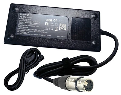 UPBRIGHT 12V 4-Pin XLR AC Adapter For Blackmagic Design URSA Mini Pro 4.6K PL EF Camera