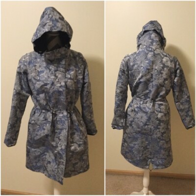 NWT Weekend Max Mara Reversible Print Floral Trench Coat Size 8 Retail $1,200
