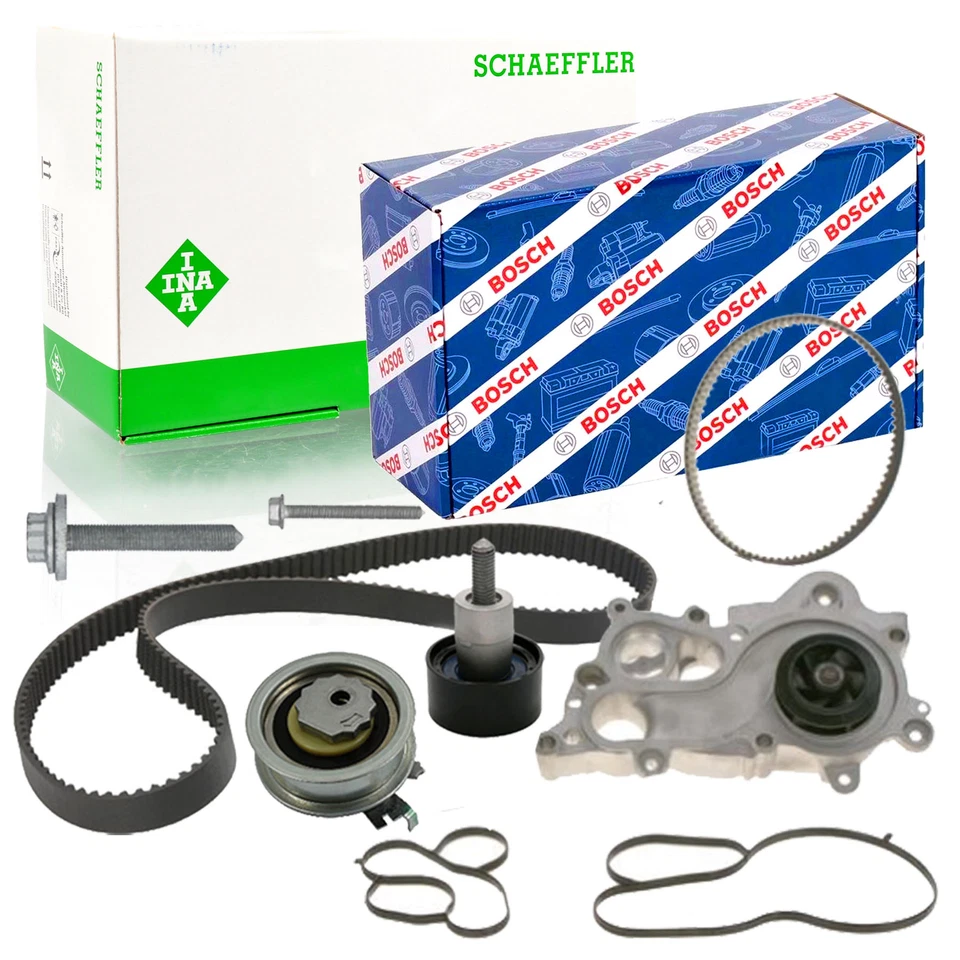INA Zahnriemensatz + BOSCH WAPU für A1-A5 Q3 SEAT GOLF 6 7 TIGUAN TOURAN 1.4 TSI