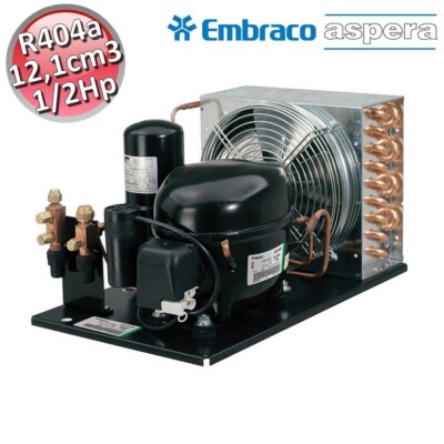 Ventilmotor-Kondensatoreinheit UNEK6213GK Embraco Aspera Gas R404A MHBP