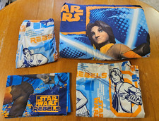 Star Wars Rebels Twin Bed Set w/ Reversible Comforter 3pc sheet set fitted flat