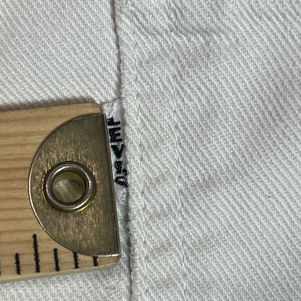 Pantalones Cortos Vaqueros Vintage LEVIS BIG E Blanco Tab Envejecido Jeans Playa Hippie Foto 3 de 4