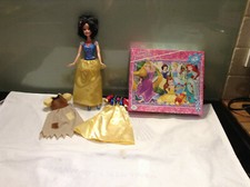 DISNEY PRINCESS SNOW WHITE with 2 extra dresses and DISNEY PUZZLE- V.G.C.