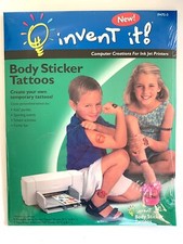 Invent It Body Sticker Tattoos for Ink Jet Printers Temporary Tattoos