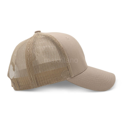 Trucker Hat Cotton Mesh Solid Washed Polo Style Baseball Cap Visor Summer Men - Picture 44 of 146