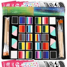 2 Pack Professional Split Cake Face Paint Face Painting Kit For kid Stage Makeup