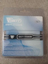 Brett Titanium Ionic Performance Bracelet Size Large Color Black w/ White Trim