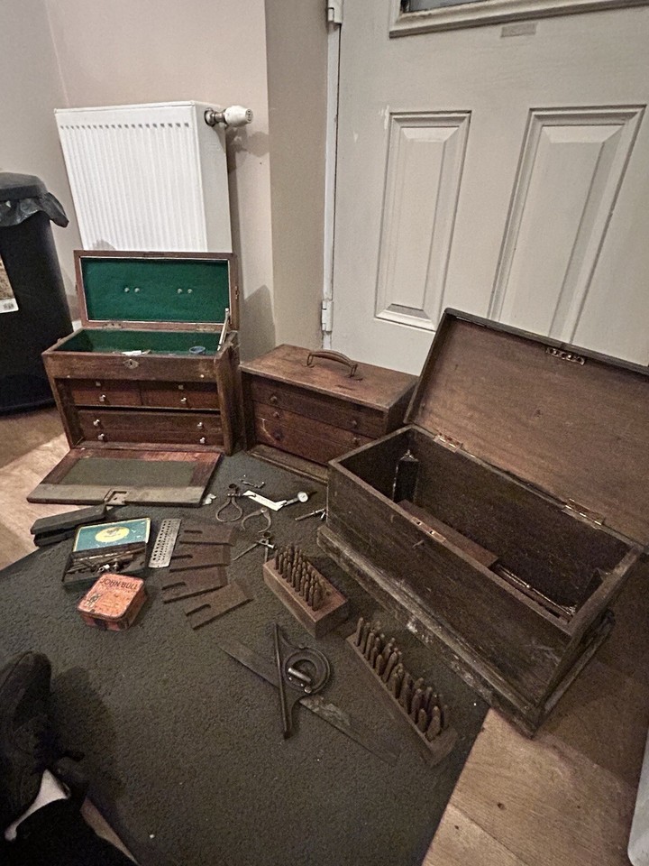 Antique,vintage Carpenters, engineers Wooden Tool Boxes eBay