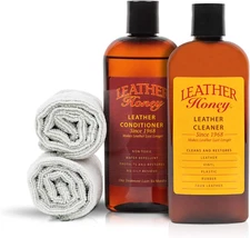 Leather Honey Leather Conditioner & Cleaning Kit for Use on Leather Apparel, Fur