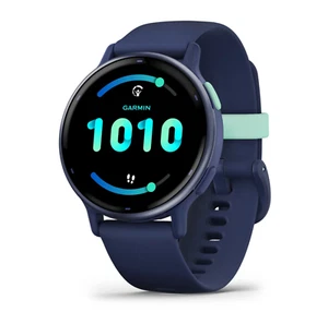 Garmin vivoactive 5 Navy with Metallic Hardware Fitness Smartwatch 010-02862-12