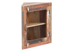 Eckschrank Hängeschrank Sumana Altholz rustikal Badmöbel Wandschrank massiv