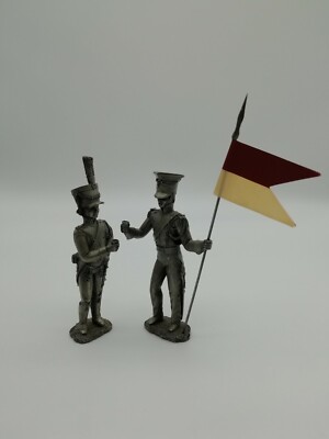 Figurine étain Les étains Du Prince – Le Bivouac, Lanciers Trinquant, Bon état