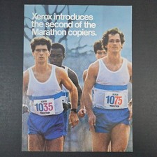 1983 Xerox Marathon Copier Vintage Print Ad Running Men Office Business Machine