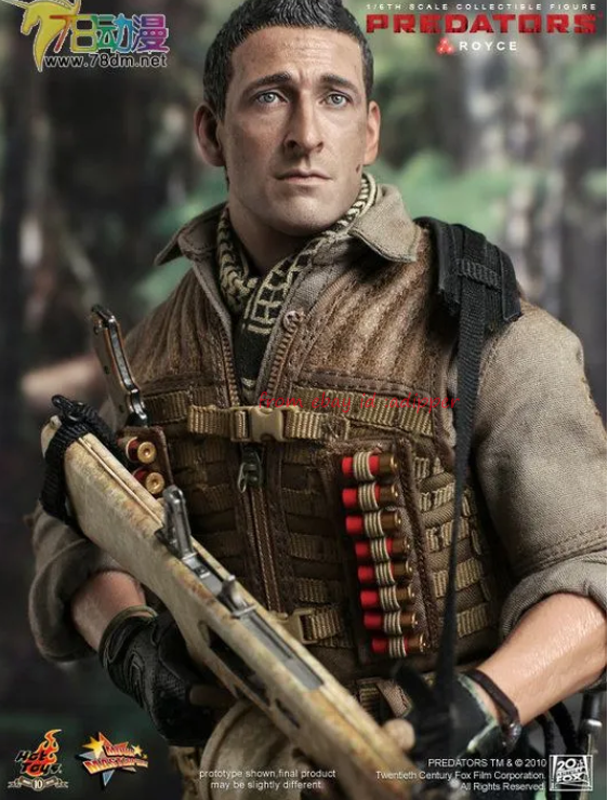 Perfect Hot Toys Mms131 1/6 Predators Royce Adrien Brody Action
