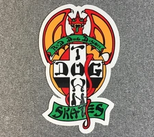 Dogtown Red Dog Design Skateboard Sticker 4 inches